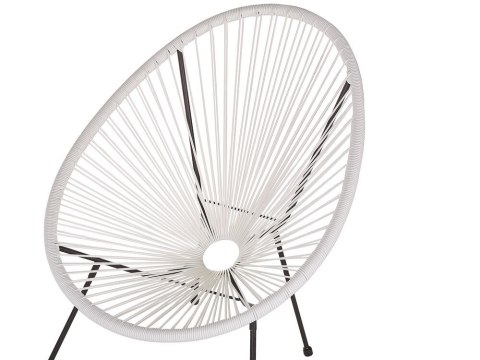 Zestaw 2 krzeseł z technorattanu biały ACAPULCO II