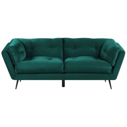 Sofa 3-osobowa welurowa zielona LENVIK Lumarko!