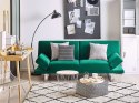 Sofa rozkładana welurowa zielona YORK Lumarko!