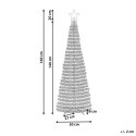 Sztuczna choinka z kolorowymi światełkami Smart LED i aplikacją 160 cm SAARLOQ Lumarko!
