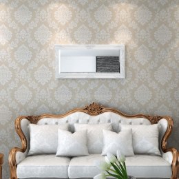 Lustro ścienne w stylu barokowym, 100x50 cm, białe Lumarko!