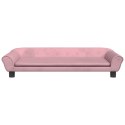 Sofa dla dzieci, różowa, 100x50x26 cm, aksamit Lumarko!