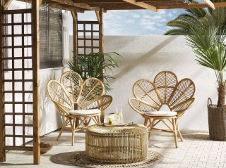 Zestaw 2 foteli paw rattanowy naturalny FLORENTINE