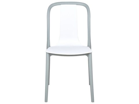 Zestaw 8 krzeseł ogrodowych biało-szary SPEZIA