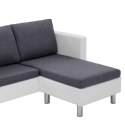 3-osobowa sofa z poduszkami, biała, sztuczna skóra Lumarko!