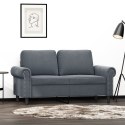 Sofa 2-osobowa, ciemnoszary, 120 cm, tapicerowana aksamitem Lumarko!