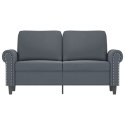 Sofa 2-osobowa, ciemnoszary, 120 cm, tapicerowana aksamitem Lumarko!