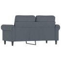 Sofa 2-osobowa, ciemnoszary, 120 cm, tapicerowana aksamitem Lumarko!