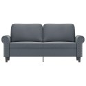 Sofa 2-osobowa, ciemnoszary, 140 cm, tapicerowana aksamitem Lumarko!