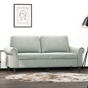 Sofa 2-osobowa, jasnoszara, 140 cm, tapicerowana aksamitem Lumarko!