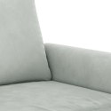 Sofa 2-osobowa, jasnoszara, 140 cm, tapicerowana aksamitem Lumarko!