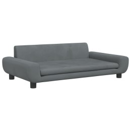 Sofa dla dzieci, ciemnoszara, 100x54x33 cm, aksamit Lumarko!