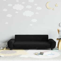 Sofa dla dzieci, czarna, 100x54x33 cm, aksamit Lumarko!