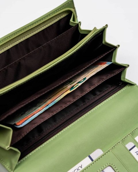 Duży, poziomy portfel damski ze skóry ekologicznej - 4U Cavaldi Lumarko!