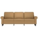 Sofa 3-osobowa, brązowa, 180 cm, tapicerowana aksamitem Lumarko!