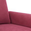 Sofa 3-osobowa, winna czerwień, 180 cm, obita aksamitem Lumarko!