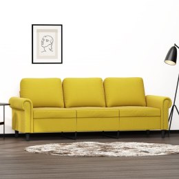 Sofa 3-osobowa, żółty, 180 cm, tapicerowana aksamitem Lumarko!