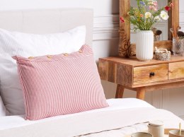 Bawełniana poduszka dekoracyjna w paski 40 x 60 cm czerwono-biała AALITA Lumarko!