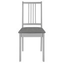 Krzesła z poduszkami, 4 szt., szare, lite drewno Lumarko!