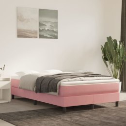 Łóżko kontynentalne, różowa, 120 x 200 cm, obite aksamitem Lumarko!