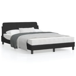 Rama łóżka z zagłówkiem, czarna, 120x200 cm, aksamitna Lumarko!