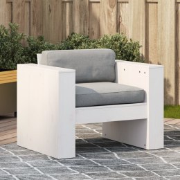 Fotel ogrodowy, biały, 79x60x62 cm, lite drewno sosnowe Lumarko!