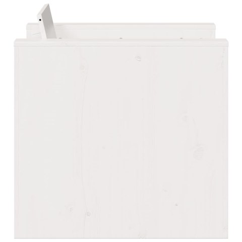 Fotel ogrodowy, biały, 79x60x62 cm, lite drewno sosnowe Lumarko!