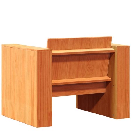 Fotel ogrodowy, woskowy brąz, 79x60x62 cm, lite drewno sosnowe Lumarko!