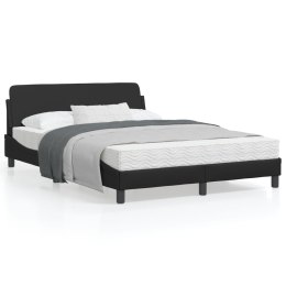 Rama łóżka z zagłówkiem, czarna, 120x200 cm, sztuczna skóra Lumarko!