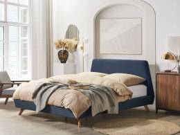 Łóżko tapicerowane 180 x 200 cm ciemnoniebieskie VIENNE Lumarko!