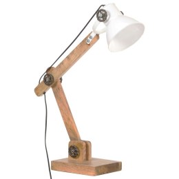 Industrialna lampa stołowa, biała, okrągła, 58x18x90 cm, E27 Lumarko!