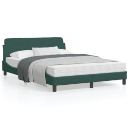 Rama łóżka z zagłówkiem, ciemnozielona, 120x200 cm, aksamitna Lumarko!
