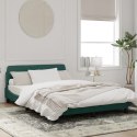 Rama łóżka z zagłówkiem, ciemnozielona, 120x200 cm, aksamitna Lumarko!