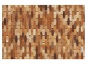 Dywan patchwork skórzany 140 x 200 cm brązowy DIGOR Lumarko!