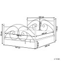 Łóżko metalowe 160 x 200 cm czarne DINARD Lumarko!