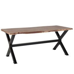 Stół do jadalni akacjowy 180 x 95 cm ciemne drewno VALBO Lumarko!