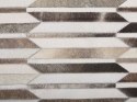 Dywan patchworkowy skórzany 160 x 230 cm brązowo-beżowy KULALAR Lumarko!
