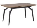 Stół do jadalni rozkładany 140/180 x 80 cm ciemne drewno z czarnym BARBOSA Lumarko!