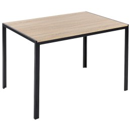 Stół do jadalni 120 x 80 cm jasne drewno z czarnym NEWFIELD Lumarko!
