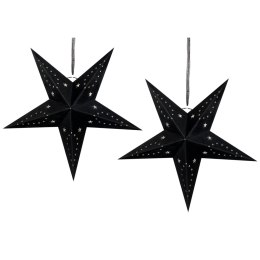 Zestaw 2 wiszących gwiazd welurowych LED 60 cm czarny MOTTI Lumarko!