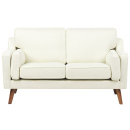 Sofa 2-osobowa tapicerowana biała LOKKA Lumarko!