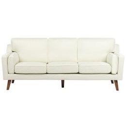 Sofa 3-osobowa tapicerowana biała LOKKA Lumarko!