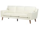 Sofa 3-osobowa tapicerowana biała LOKKA Lumarko!