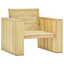 Krzesła ogrodowe z beżowymi poduszkami, 2 szt., drewno sosnowe Lumarko!