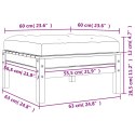 Podnóżki ogrodowe z poduszkami, 2 szt., impregnowana sosna Lumarko!