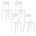 Zestaw 4 krzeseł do jadalni biały VIESTE Lumarko!