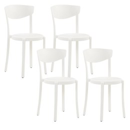 Zestaw 4 krzeseł do jadalni biały VIESTE Lumarko!