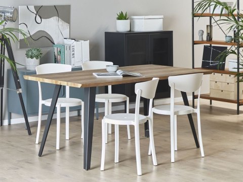 Zestaw 4 krzeseł do jadalni biały VIESTE