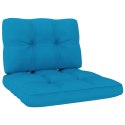Krzesła ogrodowe z niebieskimi poduszkami, 2 szt., drewniane Lumarko!
