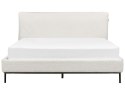 Łóżko boucle 160 x 200 cm białe CORIO Lumarko!